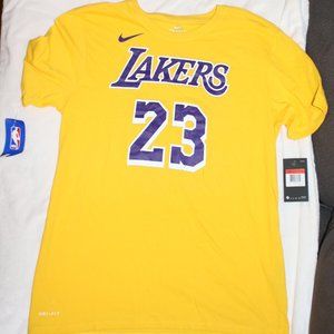 Nike Lebron James #23 Lakers Dri-Fit T-shirt. Adult Large.